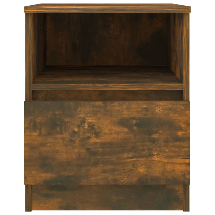 Nachtkastjes 2 st 40x40x50 cm bewerkt hout gerookt eikenkleurig - Griffin Retail