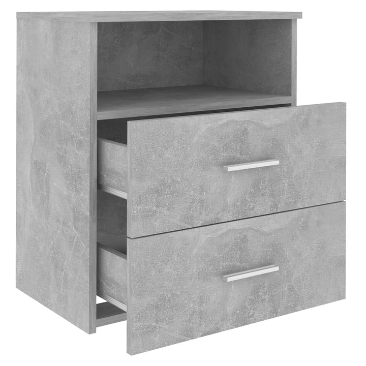 Nachtkastjes 2 st 50x32x60 cm betongrijs - Griffin Retail