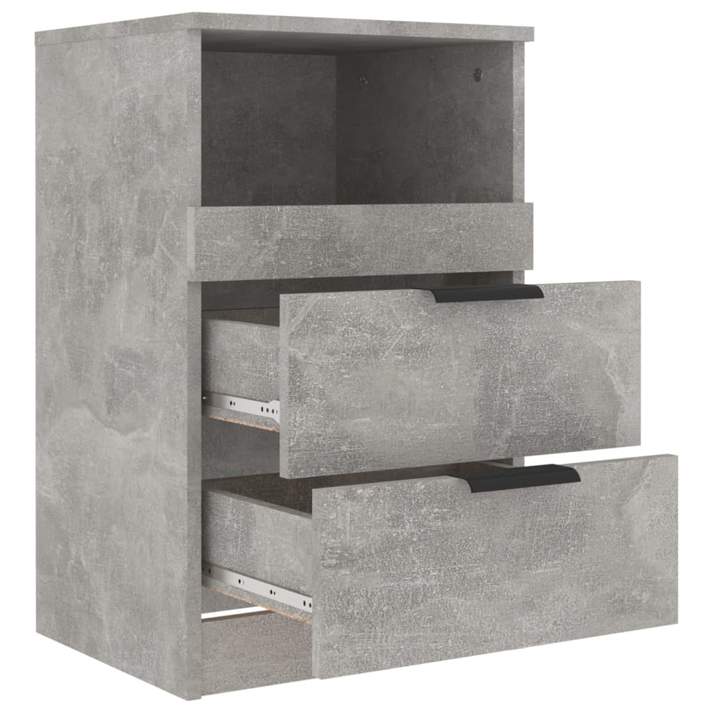 Nachtkastjes 2 st bewerkt hout betongrijs - Griffin Retail