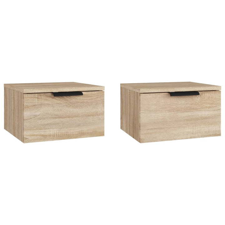 Nachtkastjes 2 st wandgemonteerd 34x30x20 cm sonoma eikenkleur - Griffin Retail