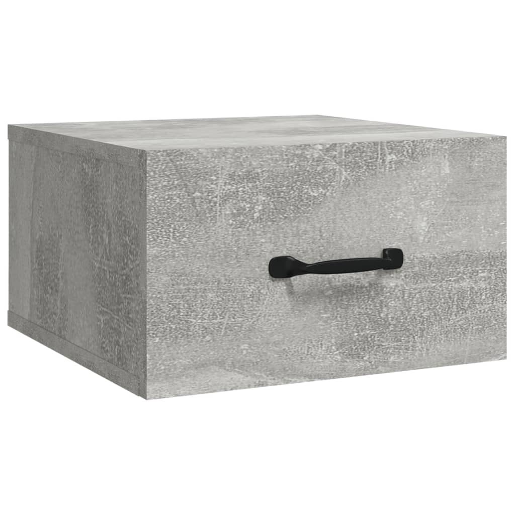 Nachtkastjes 2 st wandgemonteerd 35x35x20 cm betongrijs - Griffin Retail