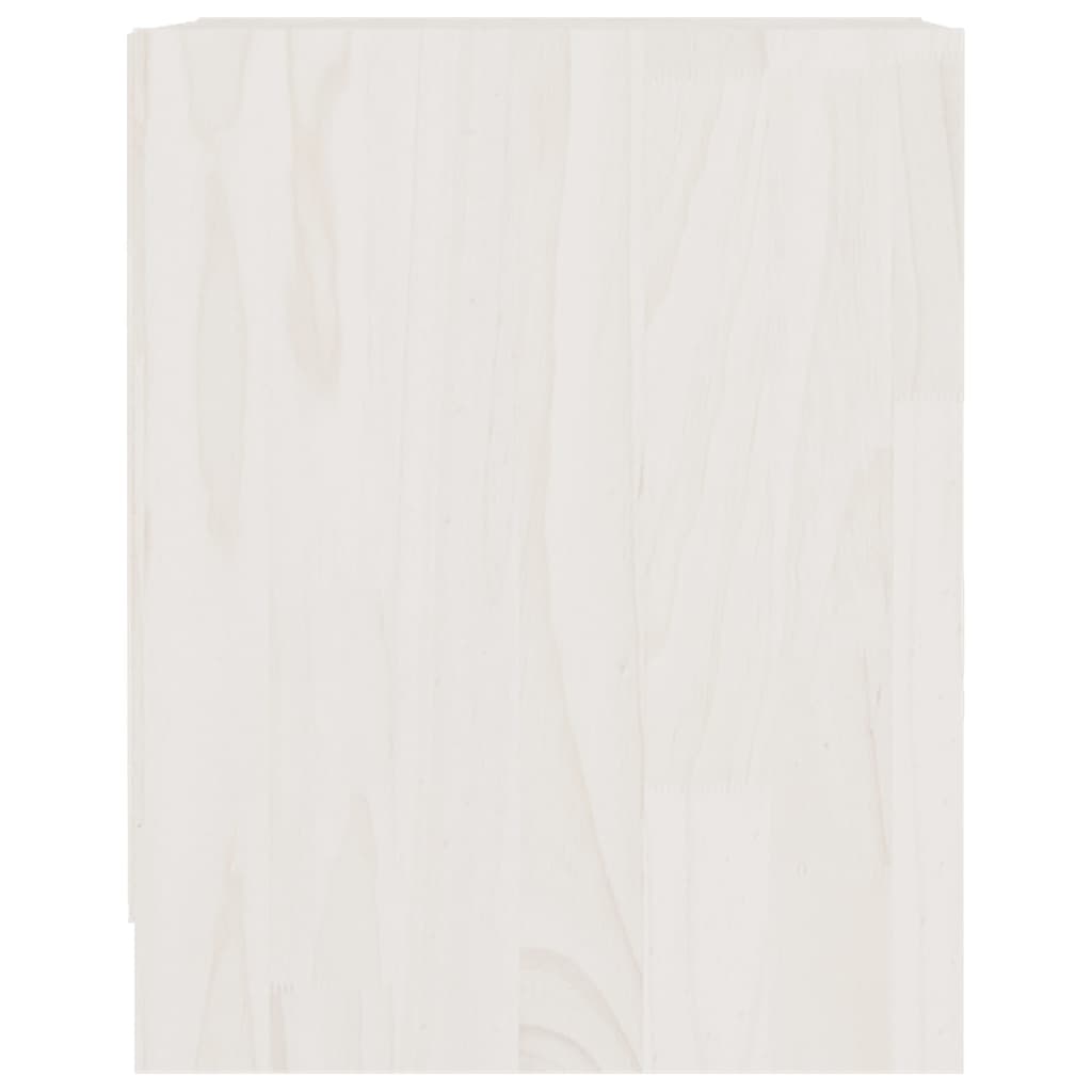 Nachtkastjes 2st 35,5x33,5x41,5 cm massief grenenhout wit - Griffin Retail