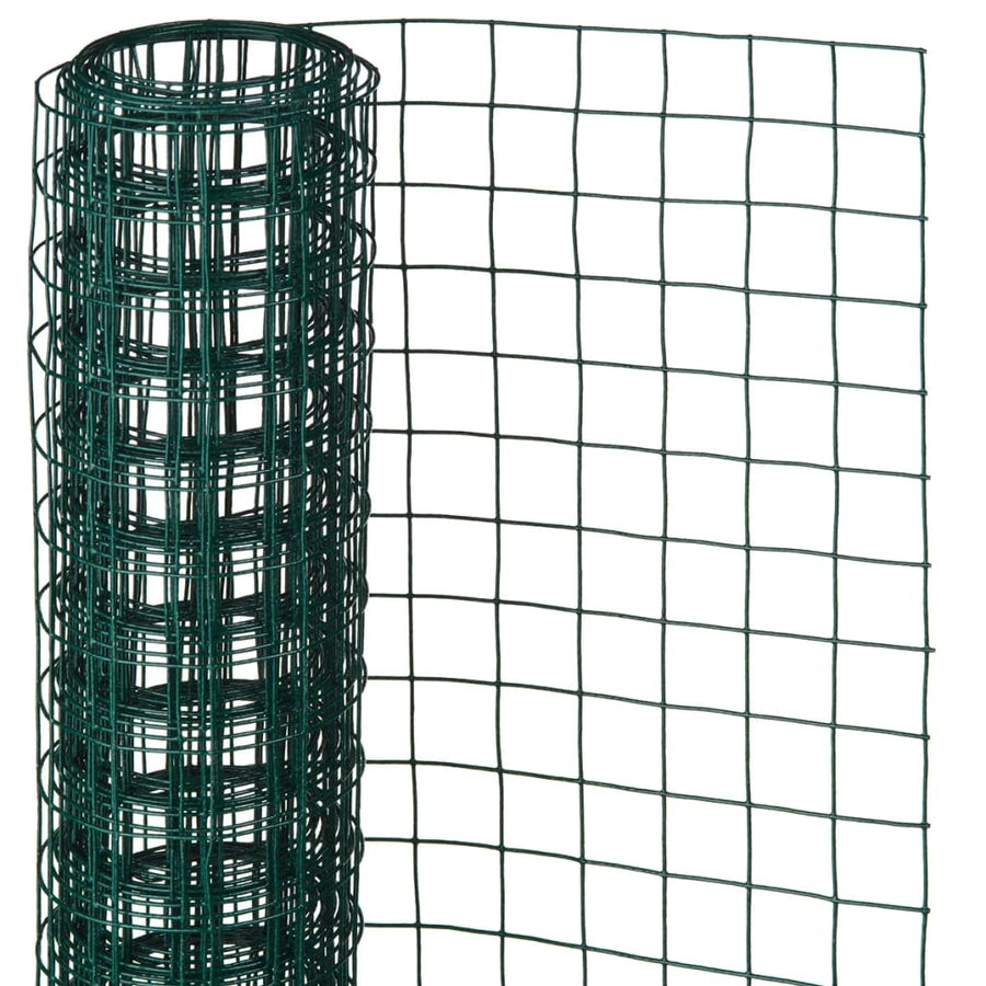 Nature Gaas vierkant 0,5x5 m 13 mm kunststof gecoat staal groen - Griffin Retail