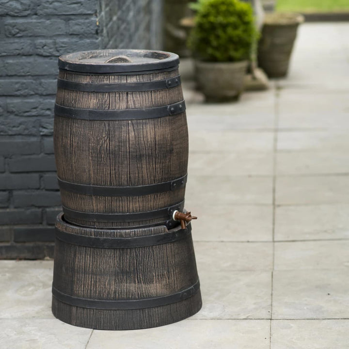 Nature Standaard voor regenton met hout-look 45x28,5 cm bruin - Griffin Retail