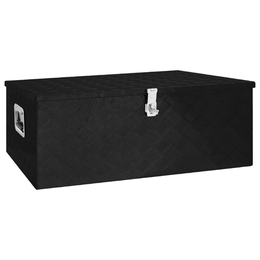 Opbergbox 100x55x37 cm aluminium zwart - Griffin Retail