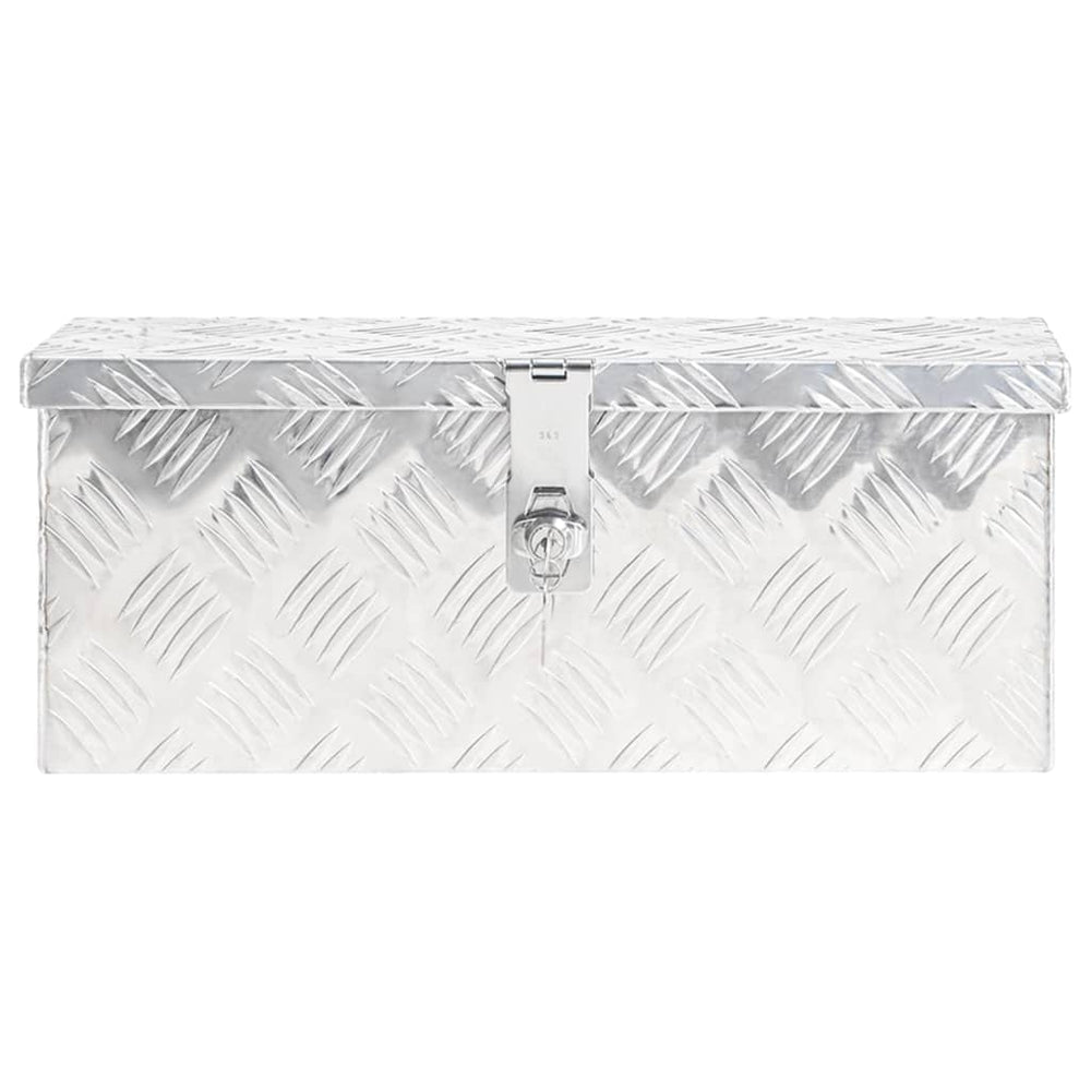 Opbergbox 50x20,5x15 cm aluminium zilverkleurig - Griffin Retail