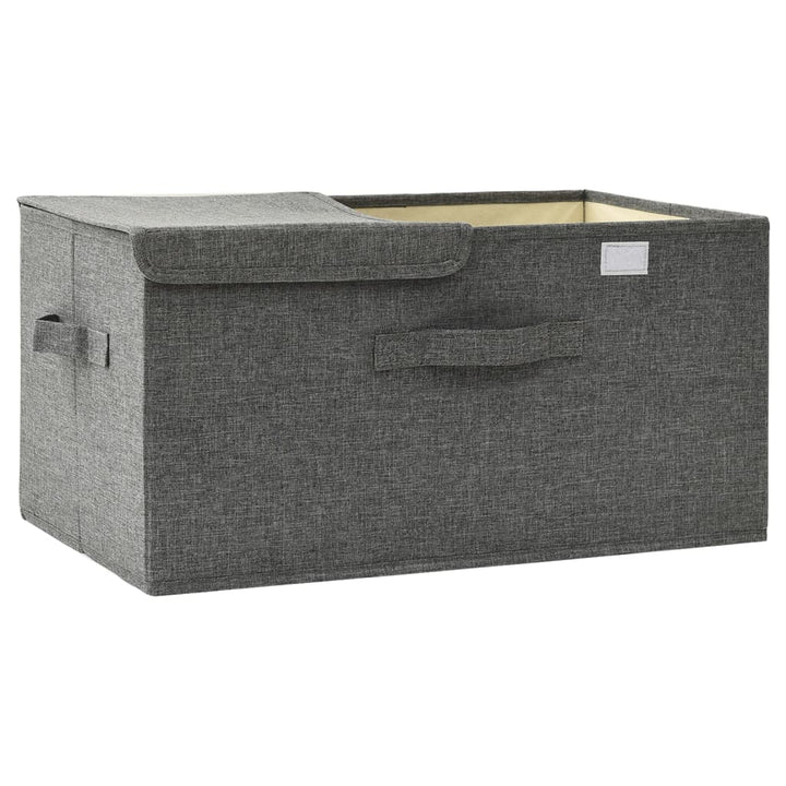 Opbergbox 50x30x25 cm stof antracietkleurig - Griffin Retail