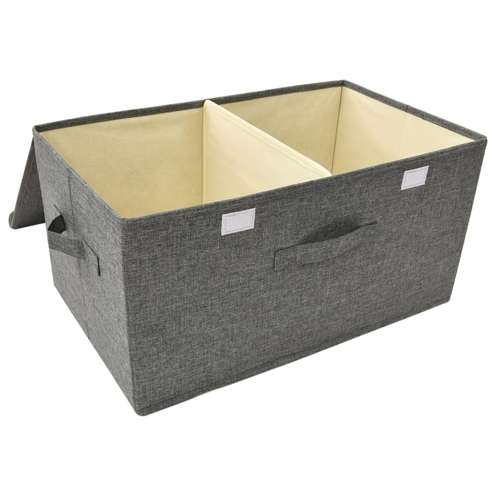 Opbergbox 50x30x25 cm stof antracietkleurig - Griffin Retail