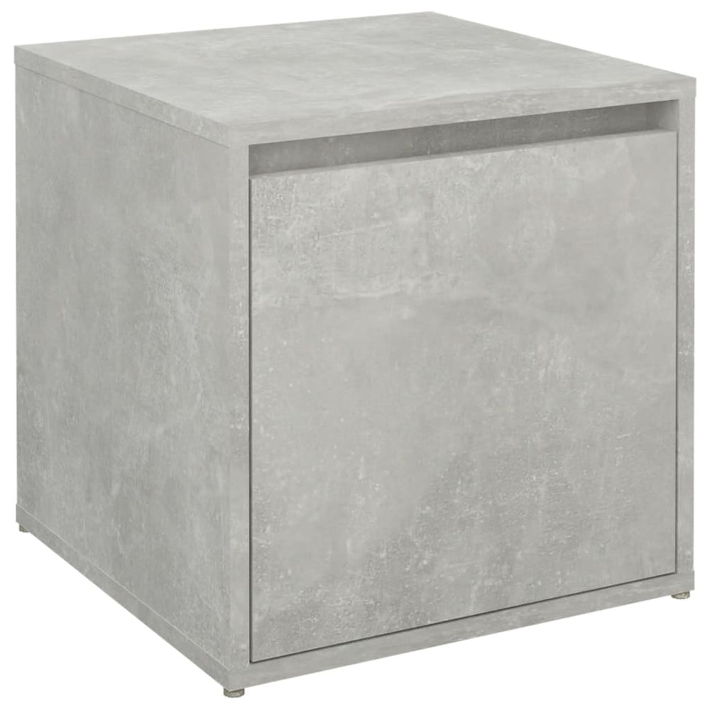 Opbergbox met lade 40,5x40x40 cm bewerkt hout betongrijs - Griffin Retail