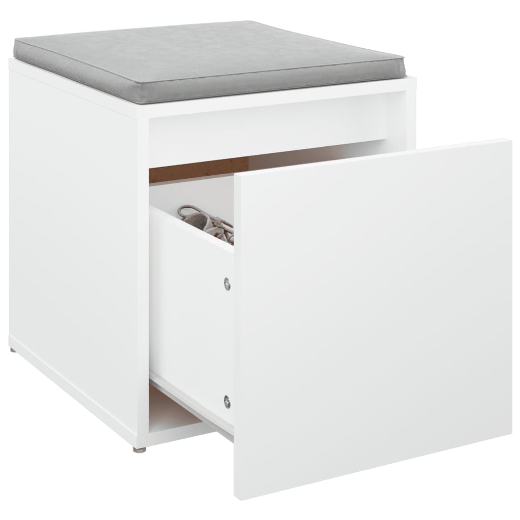 Opbergbox met lade 40,5x40x40 cm bewerkt hout wit - Griffin Retail