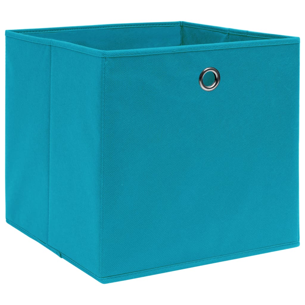 Opbergboxen 10 st 32x32x32 cm stof babyblauw - Griffin Retail