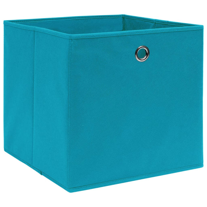 Opbergboxen 10 st 32x32x32 cm stof babyblauw - Griffin Retail