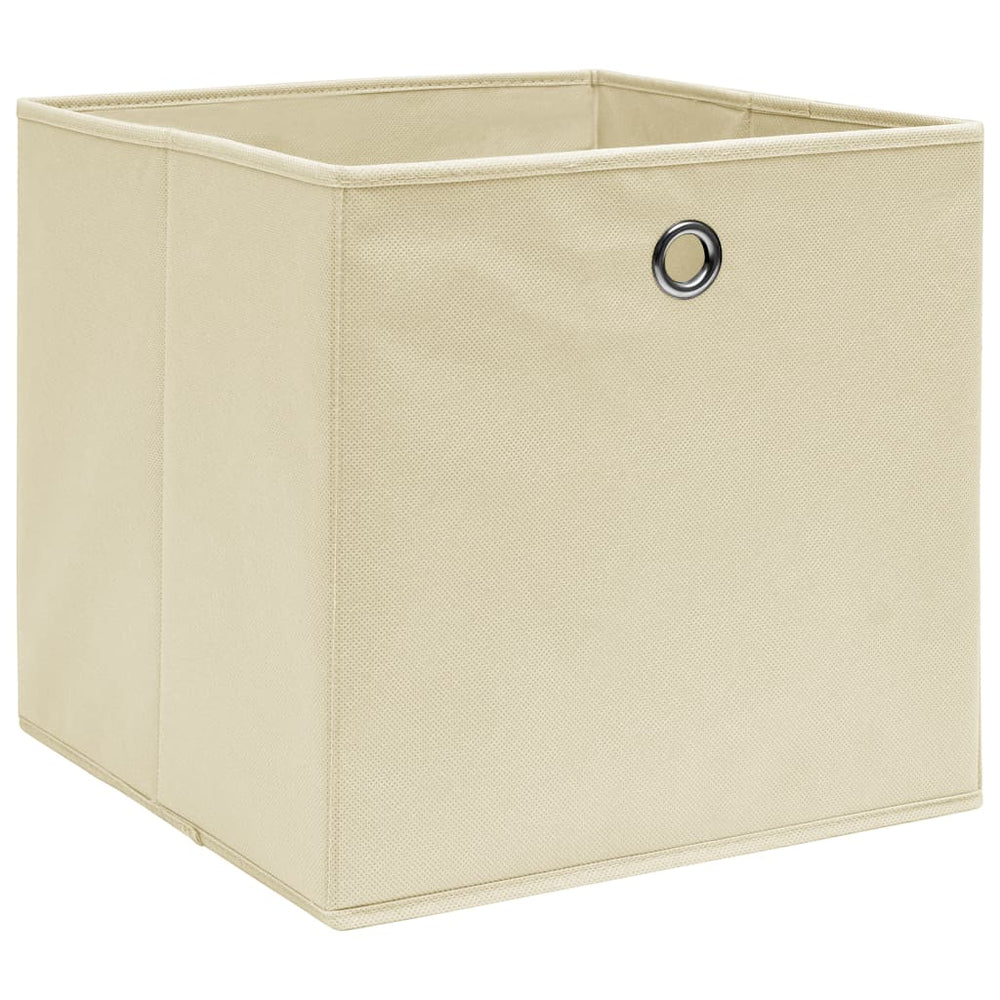 Opbergboxen 10 st 32x32x32 cm stof crèmekleurig - Griffin Retail