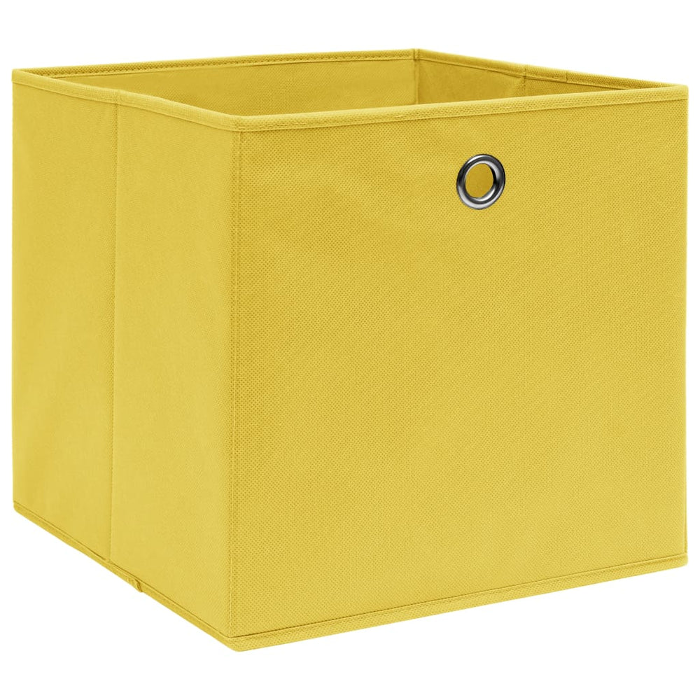 Opbergboxen 10 st 32x32x32 cm stof geel - Griffin Retail