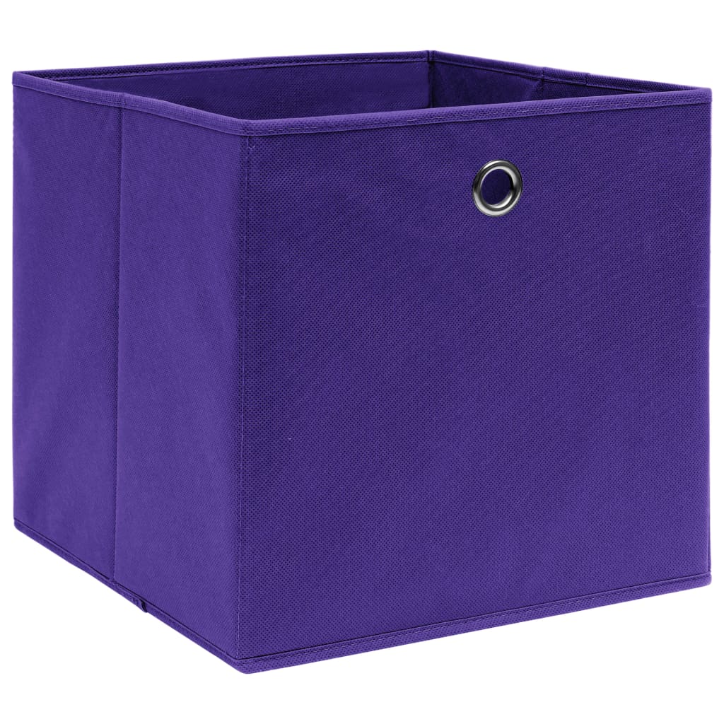 Opbergboxen 10 st 32x32x32 cm stof paars - Griffin Retail