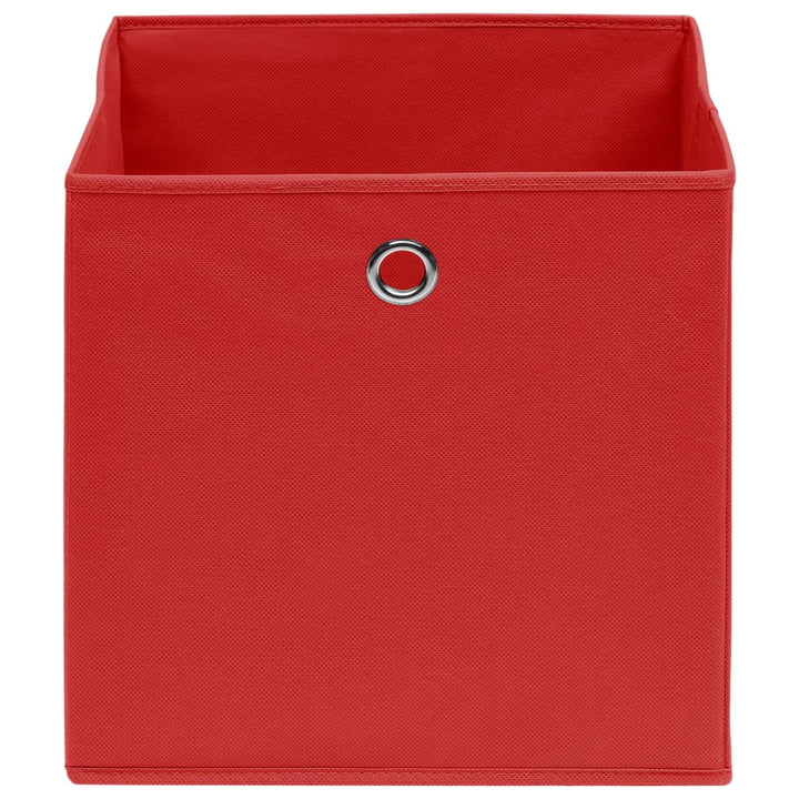 Opbergboxen 10 st 32x32x32 cm stof rood - Griffin Retail