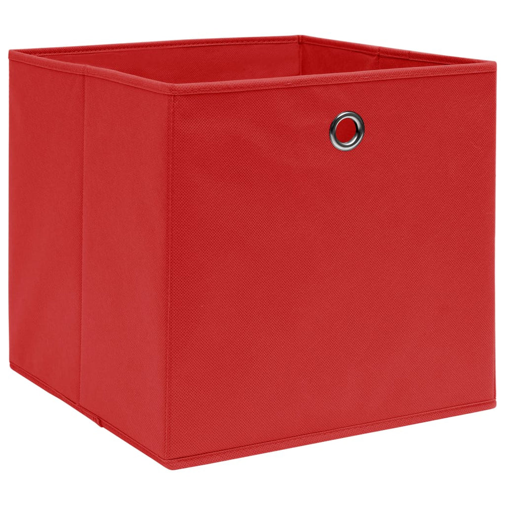 Opbergboxen 10 st 32x32x32 cm stof rood - Griffin Retail