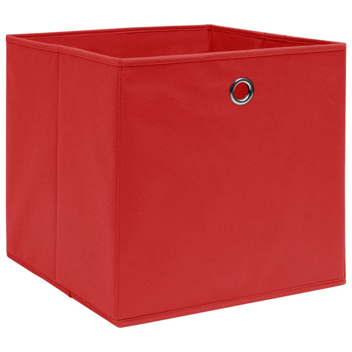 Opbergboxen 10 st 32x32x32 cm stof rood - Griffin Retail