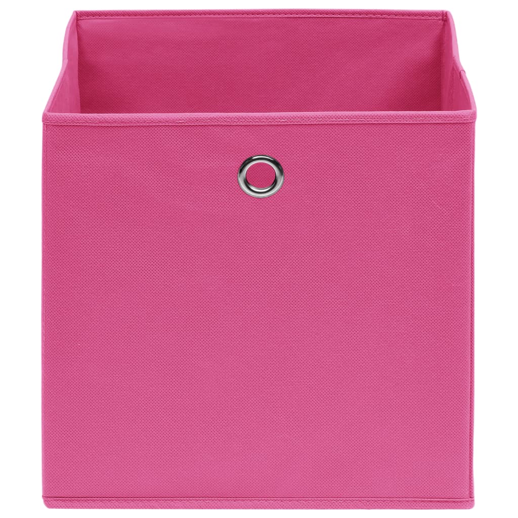 Opbergboxen 10 st 32x32x32 cm stof roze - Griffin Retail