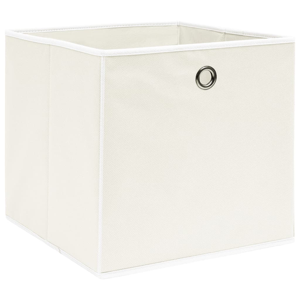 Opbergboxen 10 st 32x32x32 cm stof wit - Griffin Retail