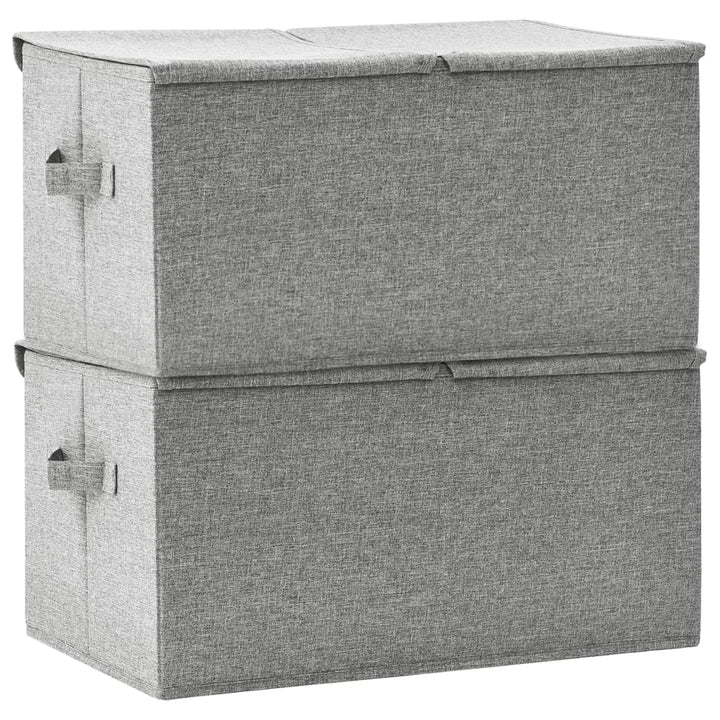 Opbergboxen 2 st 50x30x25 cm stof grijs - Griffin Retail