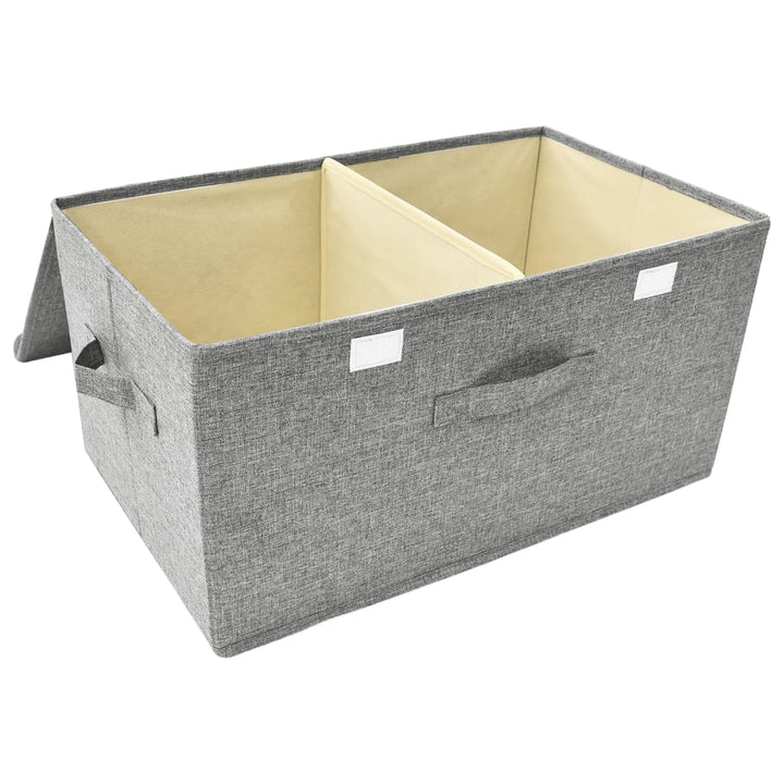 Opbergboxen 2 st 50x30x25 cm stof grijs - Griffin Retail