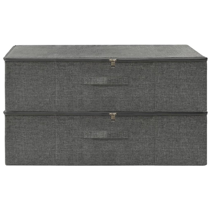 Opbergboxen 2 st 70x40x18 cm stof antracietkleurig - Griffin Retail