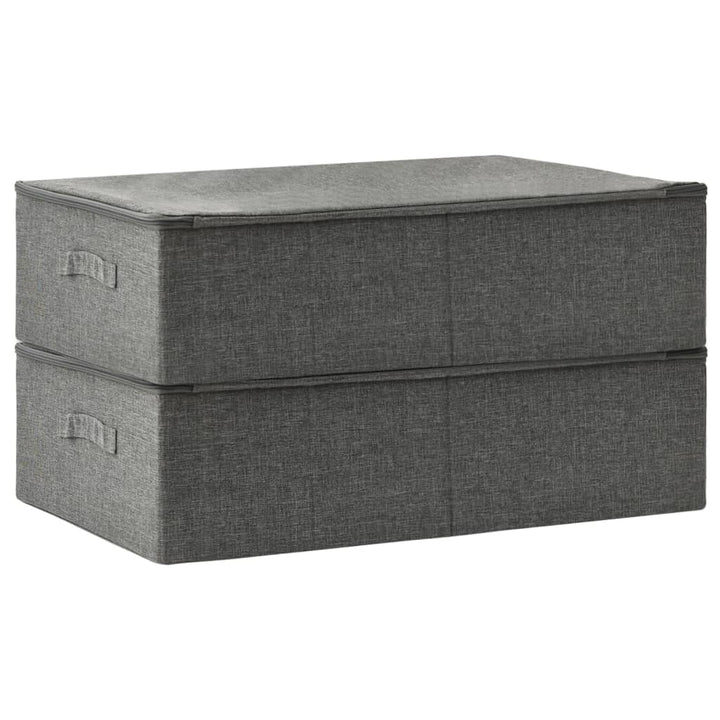 Opbergboxen 2 st 70x40x18 cm stof antracietkleurig - Griffin Retail