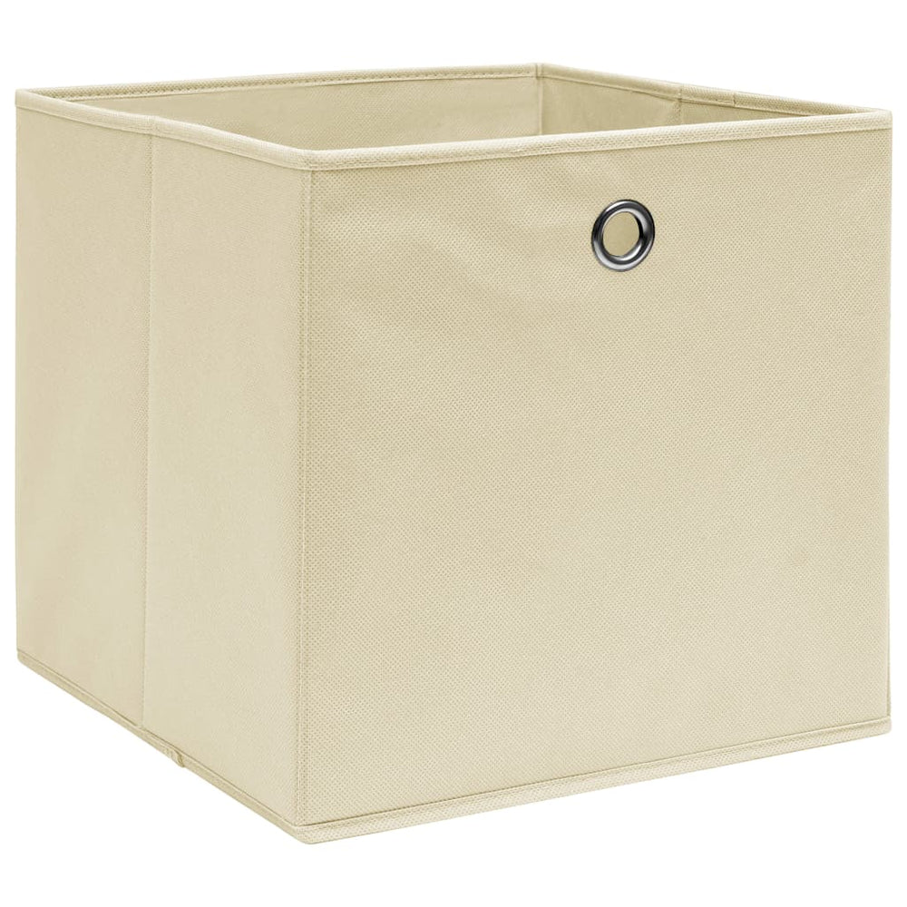 Opbergboxen 4 st 32x32x32 cm stof crèmekleurig - Griffin Retail