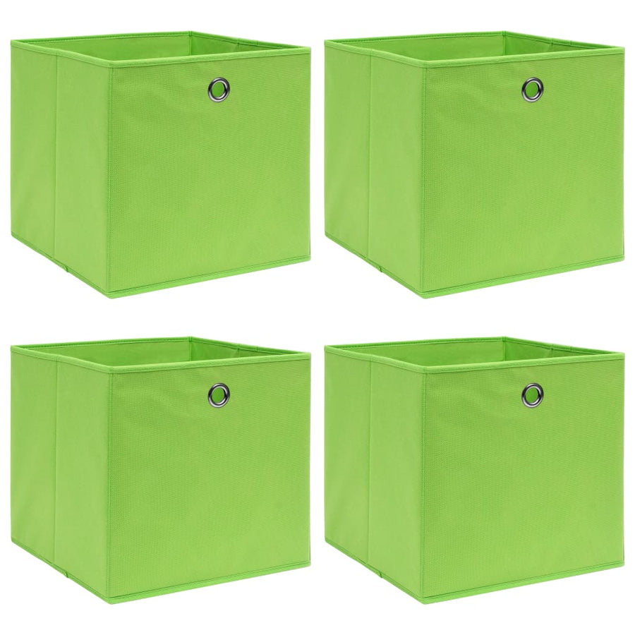 Opbergboxen 4 st 32x32x32 cm stof groen - Griffin Retail
