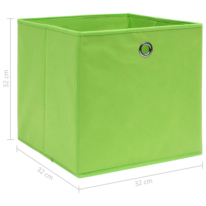 Opbergboxen 4 st 32x32x32 cm stof groen - Griffin Retail