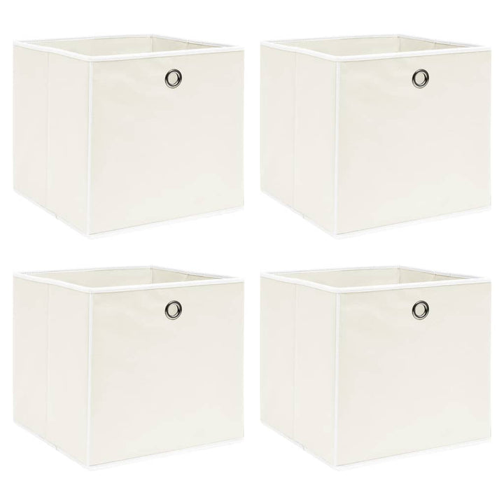 Opbergboxen 4 st 32x32x32 cm stof wit - Griffin Retail