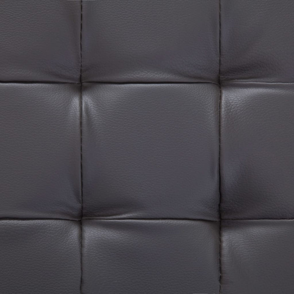 Opberghocker 87,5 cm kunstleer grijs - Griffin Retail
