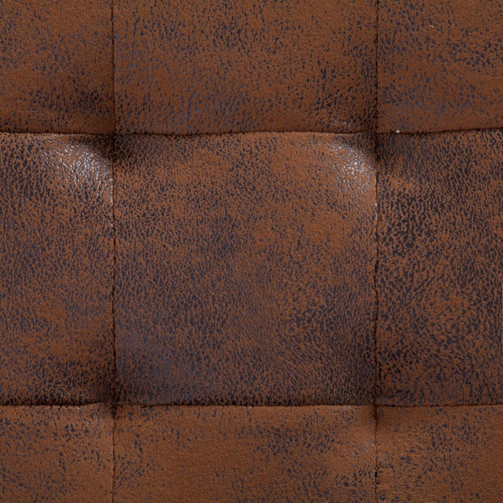 Opberghocker 87,5 cm kunstsuède bruin - Griffin Retail