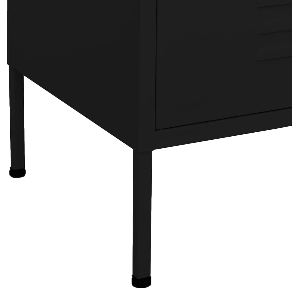 Opbergkast 80x35x101,5 cm staal zwart - Griffin Retail
