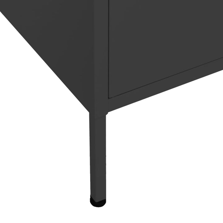 Opbergkast 80x35x101,5 cm staal zwart - Griffin Retail