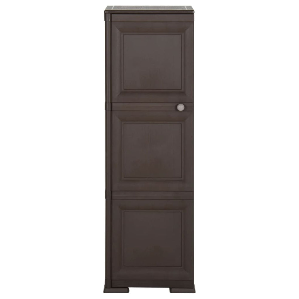 Opbergkast hout-look 40x43x125 cm kunststof bruin - Griffin Retail