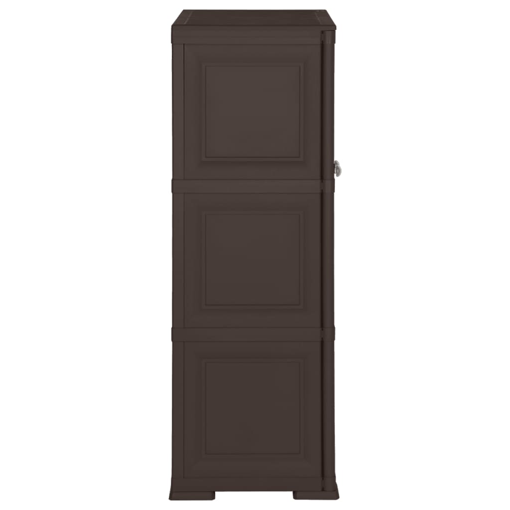 Opbergkast hout-look 79x43x125 cm kunststof bruin - Griffin Retail