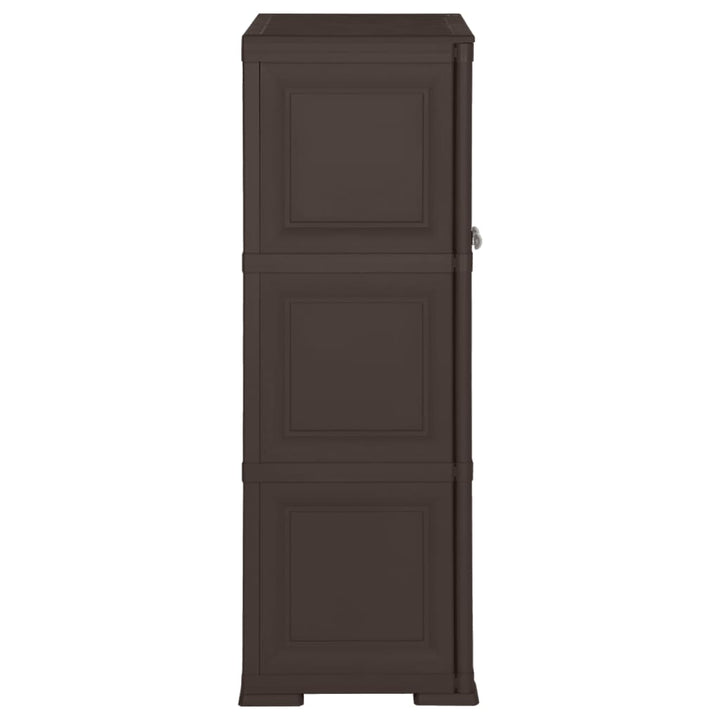 Opbergkast hout-look 79x43x125 cm kunststof bruin - Griffin Retail