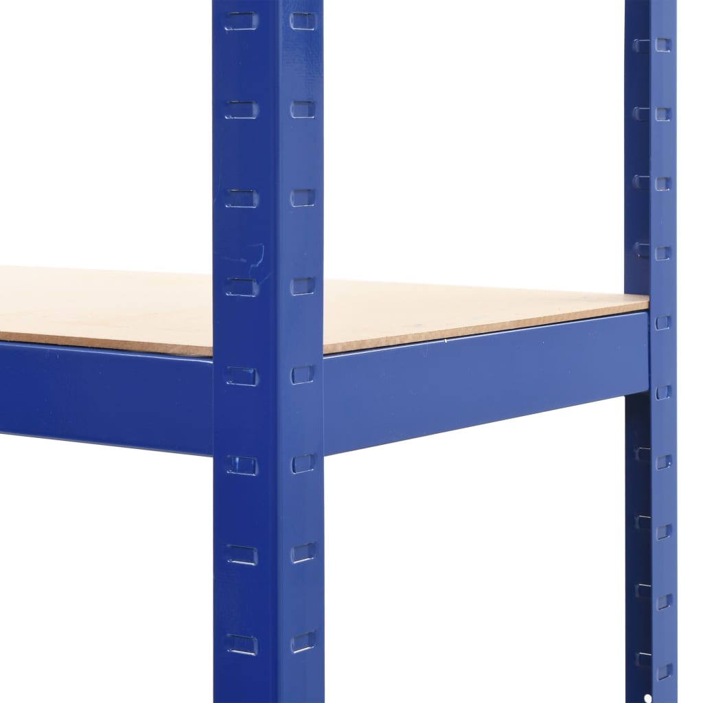 Opbergrek 80x40x160 cm staal en MDF blauw - Griffin Retail