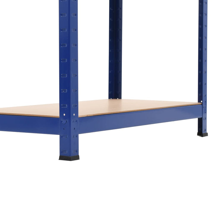 Opbergrek 80x40x160 cm staal en MDF blauw - Griffin Retail