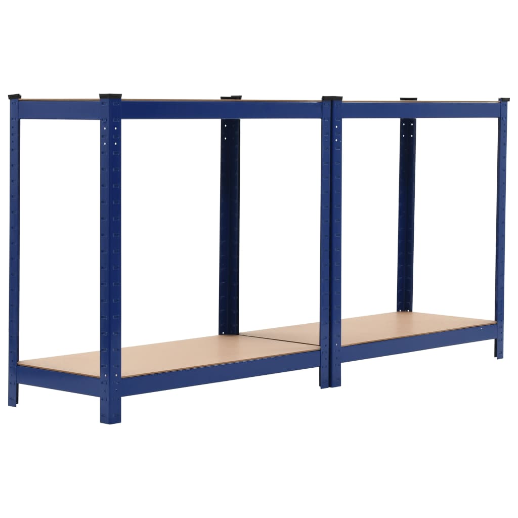 Opbergrek 80x40x160 cm staal en MDF blauw - Griffin Retail