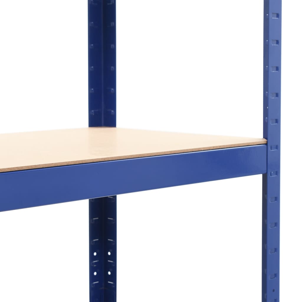 Opbergrek 80x40x160 cm staal en MDF blauw - Griffin Retail