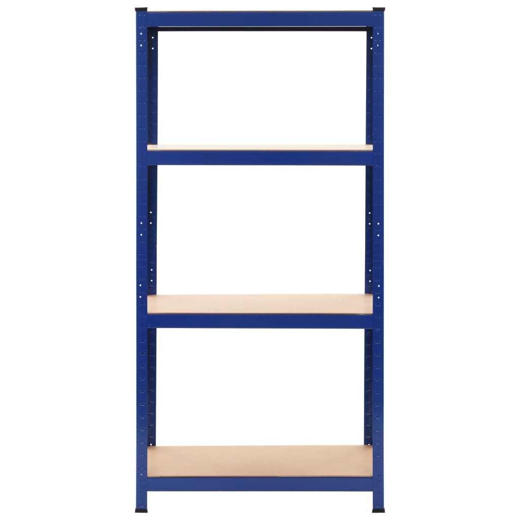 Opbergrek 80x40x160 cm staal en MDF blauw - Griffin Retail