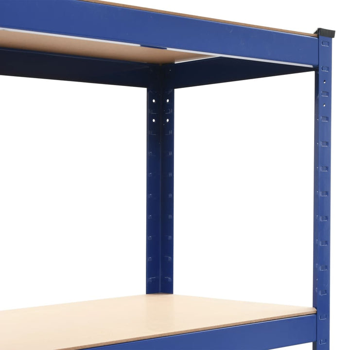 Opbergrek 80x40x160 cm staal en MDF blauw - Griffin Retail