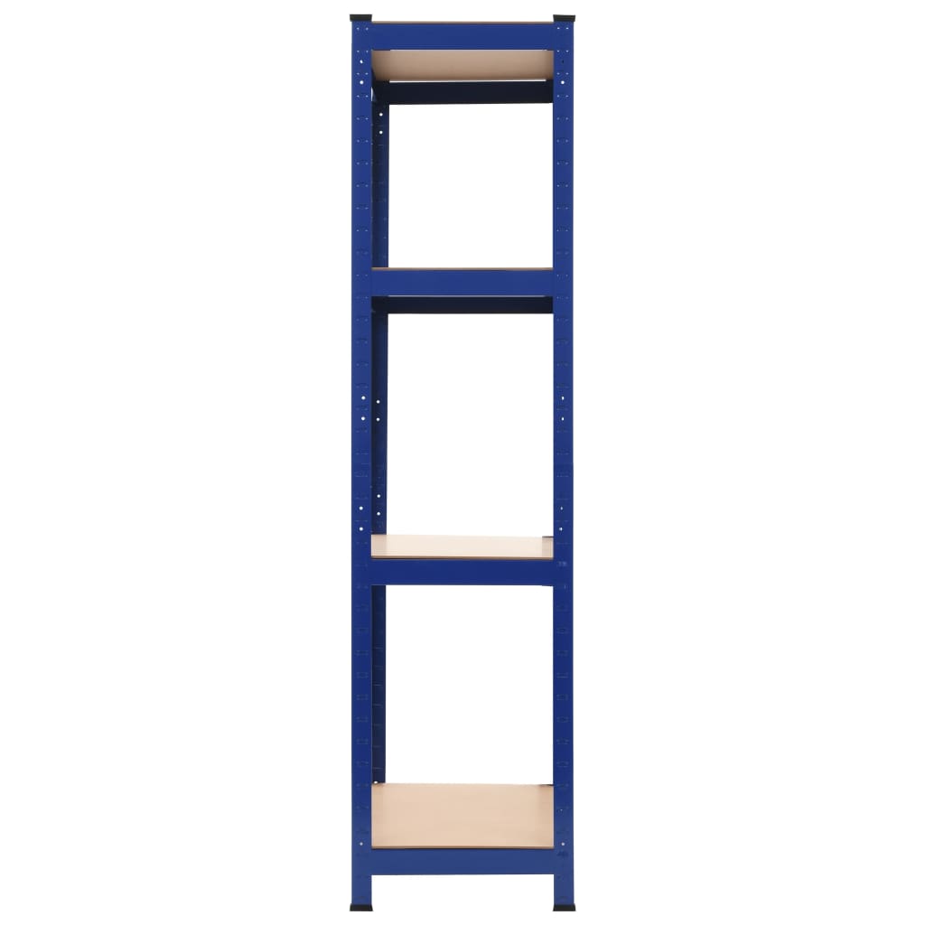 Opbergrek 80x40x160 cm staal en MDF blauw - Griffin Retail