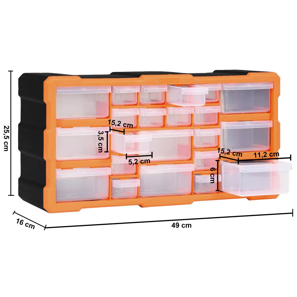 Organiser met 22 lades 49x16x25,5 cm - Griffin Retail