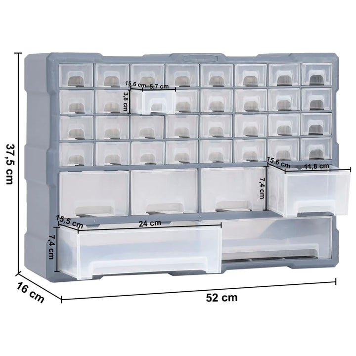 Organiser met 40 lades 52x16x37,5 cm - Griffin Retail