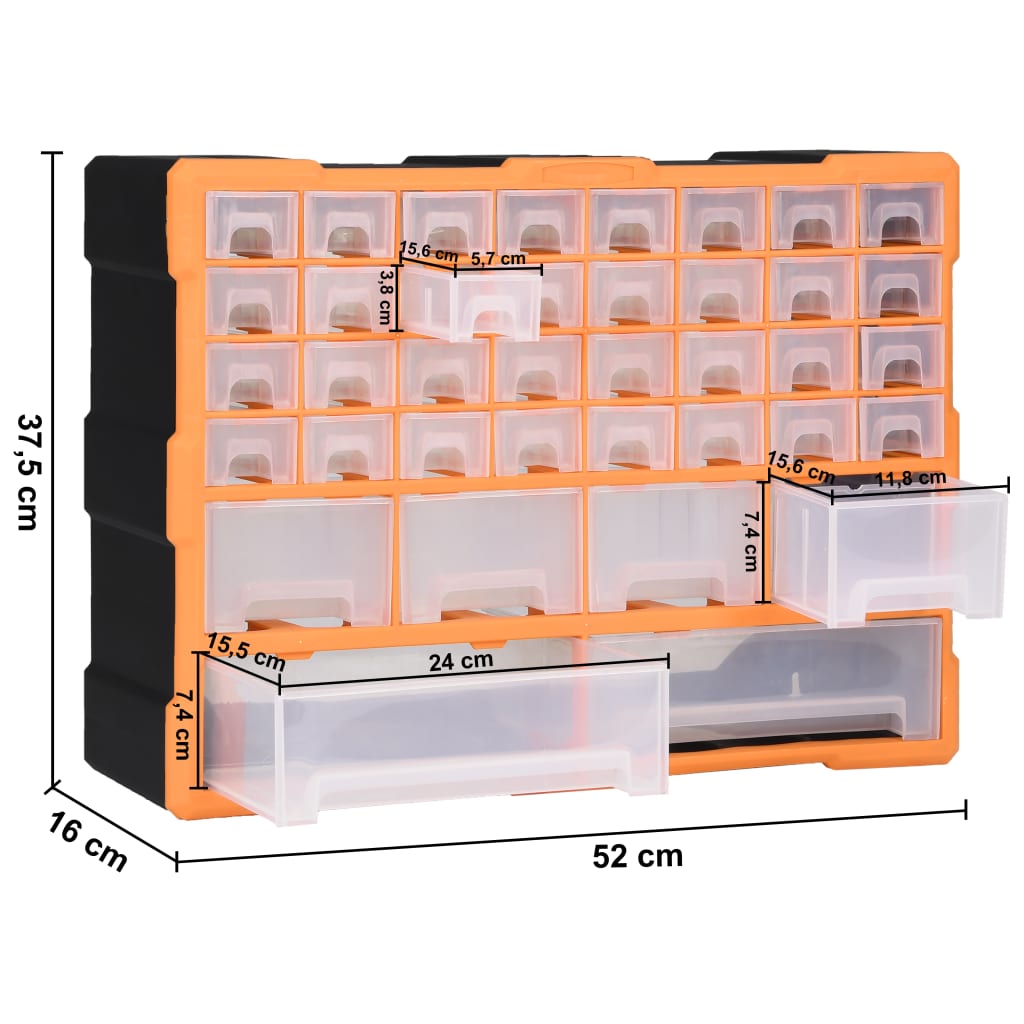 Organiser met 40 lades 52x16x37,5 cm - Griffin Retail