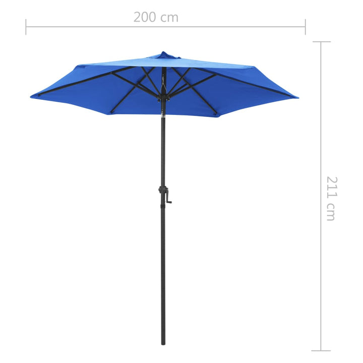 Parasol 200x211 cm aluminium blauw - Griffin Retail